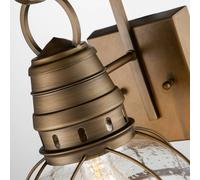 KICHLER Aplique para exterior Bridgeton latón Ø 22,8 cm