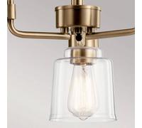 KICHLER Lámpara colgante Aivian, 3 luces, latón envejecido