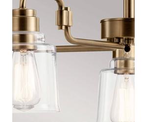 KICHLER Lámpara colgante Aivian, 5 luces, latón envejecido