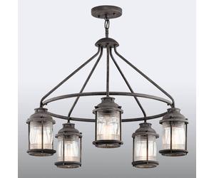 KICHLER Lámpara colgante Ashland Bay en aspecto de zinc
