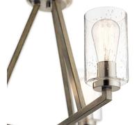 KICHLER Lámpara colgante Deryn, 3 luces, gris antiguo