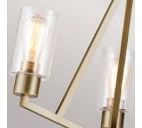 KICHLER Lámpara colgante Deryn, 3 luces, latón