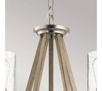 KICHLER Lámpara colgante Deryn, 5 luces, gris antiguo