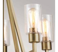 KICHLER Lámpara colgante Deryn, 5 luces, latón