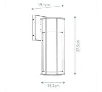 KICHLER Lámpara colgante exterior Camillo, negro, aluminio, cristal, E27 True