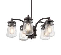 KICHLER Lámpara colgante exterior Lyndon, de 5 luces
