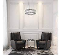 KICHLER Lámpara colgante LED Crystal Skye Ø 43,8 cm True