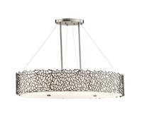 KICHLER Lámpara colgante ovalada Silver Coral