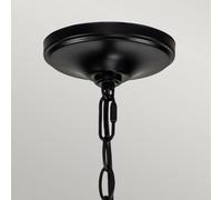 KICHLER Lámpara de araña Capitol Hill, 12 luces, negro