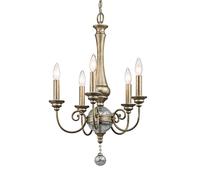 KICHLER Lámpara de araña Rosalie 5 luces Ø 45 cm