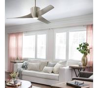 KICHLER Ventilador de techo LED Phree 56, tres aspas, níquel