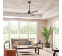 KICHLER Ventilador de techo Ried, tres aspas, color hierro