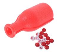 KICHOUSE 1 Juego Accesorios de Billar con Botella Agitadora y Dados de Plástico Resistentes Portátil y Liviano para Partidas Piscina Color Rojo