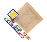 KICHOUSE 1 Juego Juguetes De Tablero De Uñas Geométricos Herramienta De Aprendizaje De Matemáticas Herramientas De Aprendizaje De Formas Geométricas Placa De Tablero De Clavos De Madera