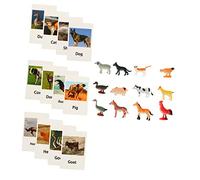 KICHOUSE 1 Juego Tarjeta Modelo Animal Games Brain Tarjetas de Animales Memory Game Tarjetas de identificación Juguete Educativo Animales de Fieltro Gel de sílice
