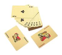 KICHOUSE 1 Jugando a Las Cartas Cubiertas Estándar Geniales Cartas De Póquer Barajas De Cartas Espadas Póker Negro Naipes De Oro Su Jumbo De Cartas Carta De Juego De Polivinilo