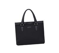 KICHOUSE 1 Pieza Maletín de Cuero de Vaca para Laptop Bolso de Resistente y Casual para Hombre Negro para Negocios y Uso