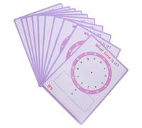 KICHOUSE 10 Hojas De Papel Escolar Para Contar La Hora Papel Para Escribir La Hora Tablero De Práctica De Tiempo De Doble Cara Con Esfera De Reloj De Doble Cara Para