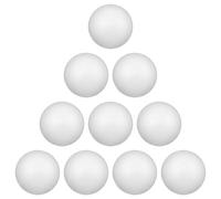 KICHOUSE 10 Piezas Bolas Navideñas de Espuma de 8cm para Manualidades y Adornos de Árbol, Esferas Redondas de Poliestireno Duradero para Decoración Navideña