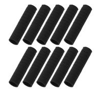 KICHOUSE 10 Piezas Funda Antideslizante de Silicona para Bolígrafo Rollerball, Tamaño 40X10 MM, Pack de 10 Unidades Negras, Cubierta Ergonómica Protectora para Lápiz Óptico y Bolígrafo,