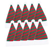 KICHOUSE 10 Piezas Mini Sombrero De Papá Noel Sombreros Decorado Pequeño Gorro De Navidad Etiquetas Dulce Para Fiesta A Granel Tapas De Botellas De Navidad Felpa
