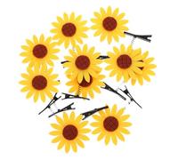 KICHOUSE 10 Pinzas Pelo Forma de Girasol, Horquillas Decorativas Resistentes Tela No Tejida, para Accesorios Pelo Festival