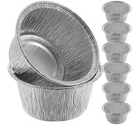 KICHOUSE 100 Capacillos de Papel de Aluminio para Hornear Cupcakes y Pudín Vasos de Papel de Aluminio Desechables Tamaño Compacto para Repostería y Fiestas Aptos para Horno 100 Piezas