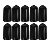 KICHOUSE 100 Tapas de Boquilla Pequeñas Negras de PVC para Cubiertas de Vertedores de Vino, Protectores Antidespolvoreo para Bares y Cafeterías