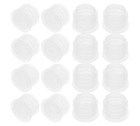 KICHOUSE 150 Unidades Tapones de Plástico Transparentes para Botellas Tapones Reemplazables Redondos para Sal y Pimienta para Cocina y Laboratorio