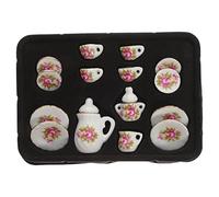 KICHOUSE 1Juego Tazas Cerámica Miniatura Casa de Muñecas Accesorios Decorativos de Cocina