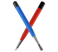 KICHOUSE 2 Cepillos para Limpiar Arañazos en Relojes y Joyas, Bolígrafo Limpiador Multifuncional Mango Plástico Ergonómico, Cepillo Rascador Azul y Rojo para Limpieza Precisa de