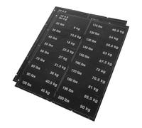 KICHOUSE 2 Hojas Etiquetas Adhesivas para Pesas Gimnasio de Calcomanías Numéricas Resistentes para Identificación Rápida Equipos de Entrenamiento Fácil Remoción sin Residuos Aptas para