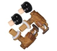 KICHOUSE 2 Juegos De Tapón De Plástico Y Grifo De Repuesto para Barril De Vino, Accesorio Universal para Grifo, Repuestos para Barril De Cerveza, Tapón Hermético.