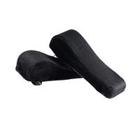 KICHOUSE 2 Piezas Almohada de Codo de Espuma de Memoria Almohadillas para Brazos de Silla de Oficina Accesorios cojín reposabrazos Coderas reposabrazos de poliéster Black