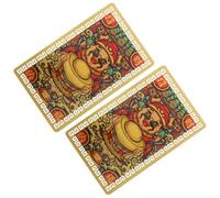 KICHOUSE 2 Piezas Amuletos Decorativos para Cartera Tarjeta Suerte Tradicional Protección y Buena Fortuna Diseño Delicado y Resistente