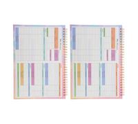 KICHOUSE 2 Piezas Cuaderno de Presupuesto Mensual con Registro de Gastos y Control de Ingresos Planificador Financiero Portátil para Gestión Empresarial y Personal Libro de Contabilidad