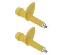 KICHOUSE 2 Piezas Puntas de Bastón de Trekking de Acero Tungsteno, Protector Amarillo 2 Piezas para Bastones de 12 CM, Accesorios Resistentes para Senderismo, Montañismo y Esquí al Aire