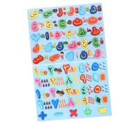 KICHOUSE 2 Piezas Puzzle Montessori de Madera para Educativo de Letras y Números Árabes Azul Desarrollo Cognitivo y Coordinación Motriz para Educación Temprana Didáctico Infantil