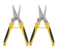 KICHOUSE 2 Piezas Tijeras de Hojalatero y Cortadores de Alambre Diseño de Resorte, Bordes Afilados, Hebilla de Seguridad, Herramienta Portátil para Corte de Chapa Metálica