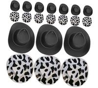 KICHOUSE 20 Piezas mini sombrero de vaquero sombreros pequeño azul Artesanía sombrero en miniatura fiesta minisombrero de plastico sombrero de vaquero de muñeca el plastico