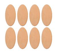 KICHOUSE 20 Piezas Rodajas Ovaladas de Madera sin Acabado para Manualidades Diy, 50x100mm, 2mm de Grosor, Accesorios para Proyectos de Decoración en Casa