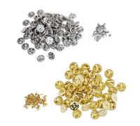 KICHOUSE 200 Piezas de Broches para DIY en Cobre, Alfileres de Aguja de 8mm y Hebillas de 12mm, Ligeros y Perfectos para Manualidades y Fabricación de Joyas