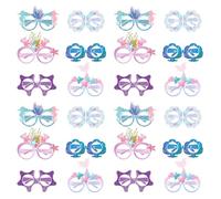 KICHOUSE 24piezas Gafas de Papel Mermaid Party Unidades para Cumpleaños Infantiles Fiesta Temática Sirenita Accesorios Ligeros y Seguros para Fotos Divertidas Estilo Varios estilos
