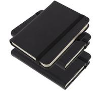 KICHOUSE 3 Cuadernos de Bolsillo Pequeños de Papel y Pu, Portátiles y Ligeros, Bloc de Notas Compacto Adecuado para Escuela y Escritura Creativa