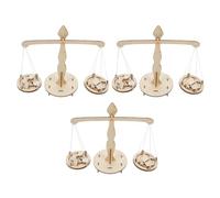 KICHOUSE 3 Juegos Kit de Balanzas de Madera para Proyectos Stem DIY Juguetes Educativos de Equilibrio y Matemáticas para Edad Escolar para Habilidades Cognitivas y Aprendizaje Científico