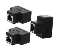 KICHOUSE 3 Piezas Adaptador Divisor Ethernet Conector Hembra Doble Splitter de Alta para Expansión de Compatible con Cable LAN Diseño Duradero y Fácil Uso
