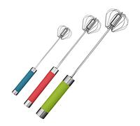 KICHOUSE 3 Piezas de Huevos Inoxidable de Batidores Semiautomáticos para Cocinas Mezclador de y Amasadora Incluye Azul Rojo y Verde Herramientas de Cocina para Huevos
