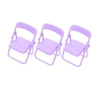 KICHOUSE 3 Piezas Pequeña Silla en la casa de muñecas para Chair Miniaturas Accesorios decoración Muebles diminutos Muebles en Miniatura Silla en Miniatura Mini Silla el plastico Púrpura