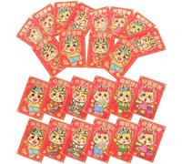 KICHOUSE 30 Piezas Sobres Rojos Año del Dragón Diseño Cartón para Dinero Regalos Felicitaciones Año Chino Paquetes Tradicionales Bolsas de Papel
