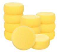 KICHOUSE 36 Esponjas Faciales Redondas Amarillas para Polvos Fáciles de Usar y Resistentes a Deformarse Ideales para Maquillaje Diario